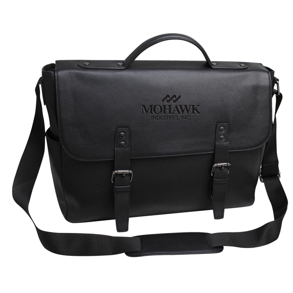 Made of supple full grain napa leather. This flap over messenger... from ASI 79384 Preferred Nation Inc