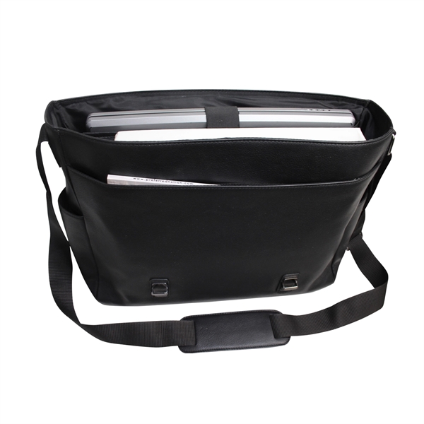 Made of supple full grain napa leather. This flap over messenger... from ASI 79384 Preferred Nation Inc