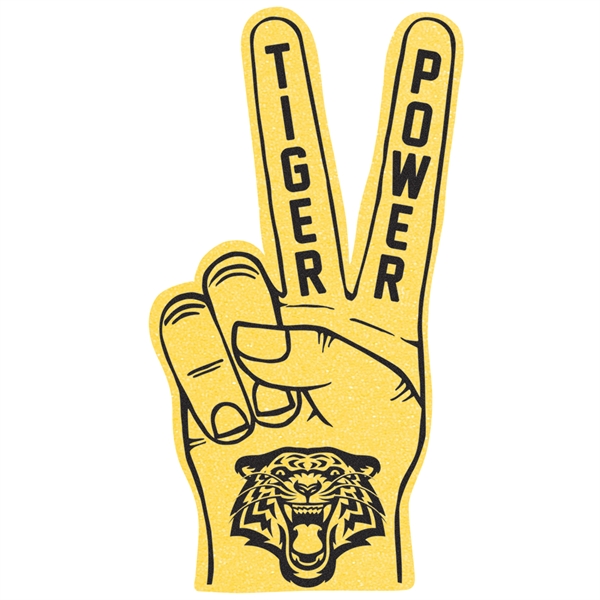 Foam 22.5" peace / victory hand mitt.... from ASI 77280 Pepco Poms / Pepco Poms