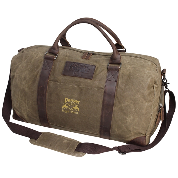 This rustic waxed canvas duffle has a timeless vintage appeal. Made... from ASI 79384 Preferred Nation Inc