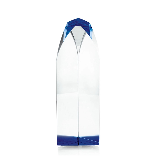 Optical crystal tower award with blue accent color.... from ASI 84592 St Regis Group / St Regis