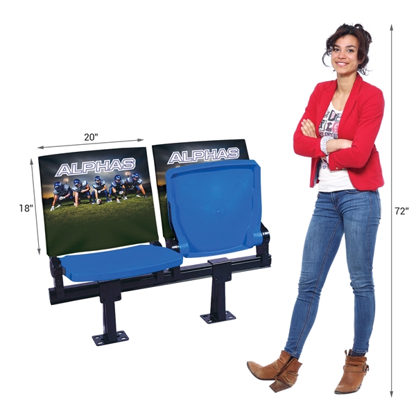 Fully customizable Stadium Chair Back Cover made from super soft stretch... from ASI 80228 Quinn