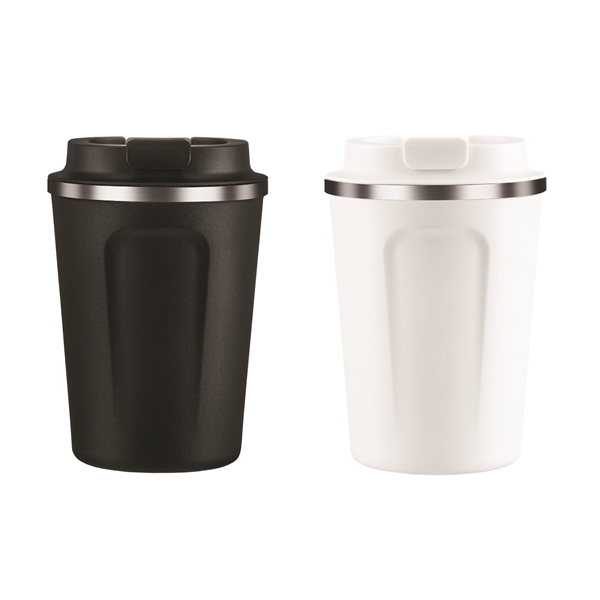 Coffee cup with easy grip handle and flip top spill proof... from ASI 31518 ADNART