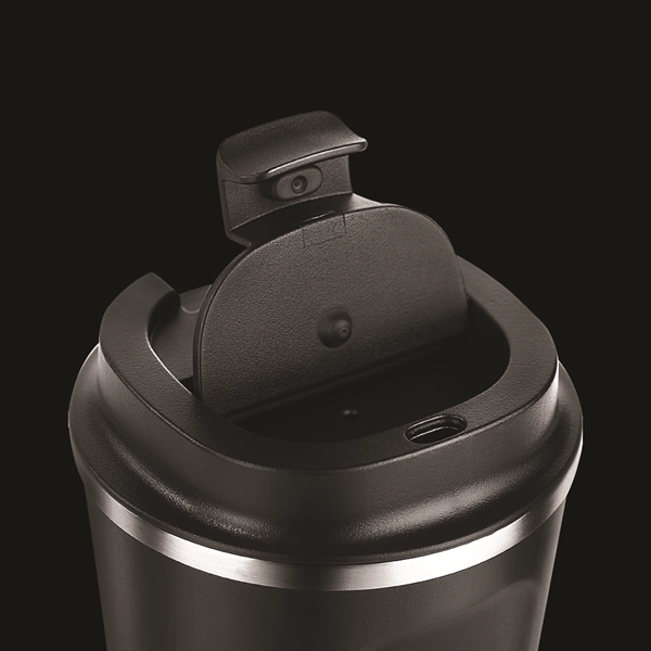 Coffee cup with easy grip handle and flip top spill proof... from ASI 31518 ADNART