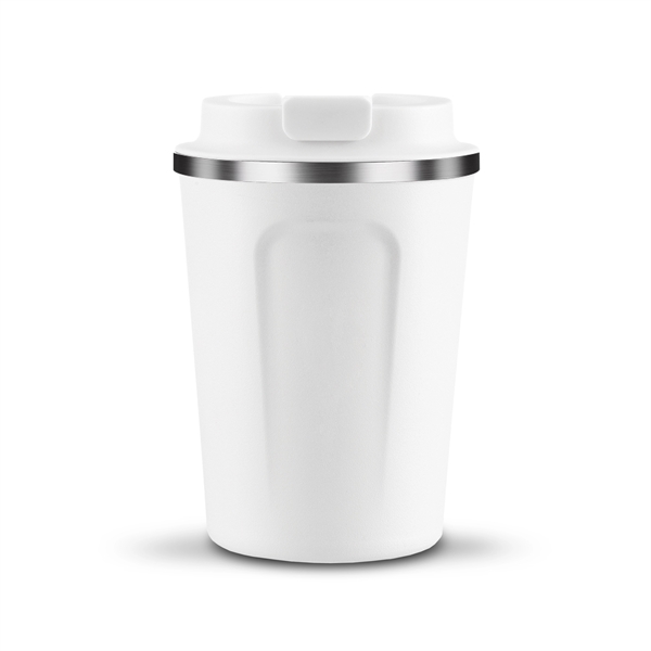 Coffee cup with easy grip handle and flip top spill proof... from ASI 31518 ADNART