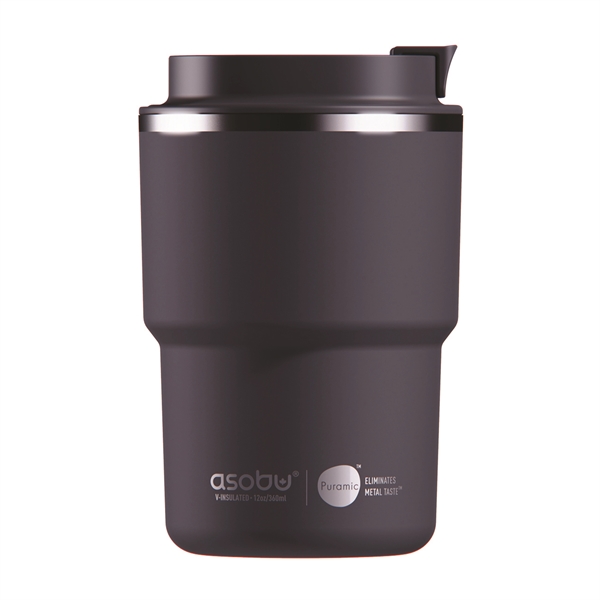 Double wall 12 ounce coffee mug with screw-top leak proof lid.... from ASI 31518 ADNART