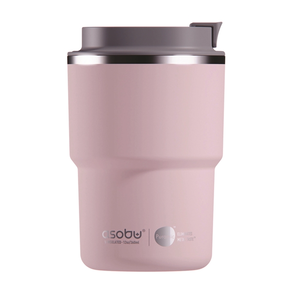 Double wall 12 ounce coffee mug with screw-top leak proof lid.... from ASI 31518 ADNART