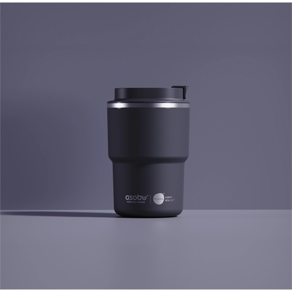 Double wall 12 ounce coffee mug with screw-top leak proof lid.... from ASI 31518 ADNART