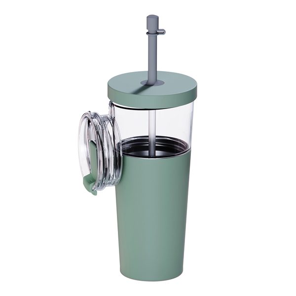 2 in 1 See-Through Straw Tumbler with Detachable Insulated Mug with... from ASI 31518 ADNART