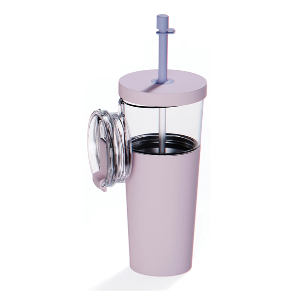 2 in 1 See-Through Straw Tumbler with Detachable Insulated Mug with... from ASI 31518 ADNART