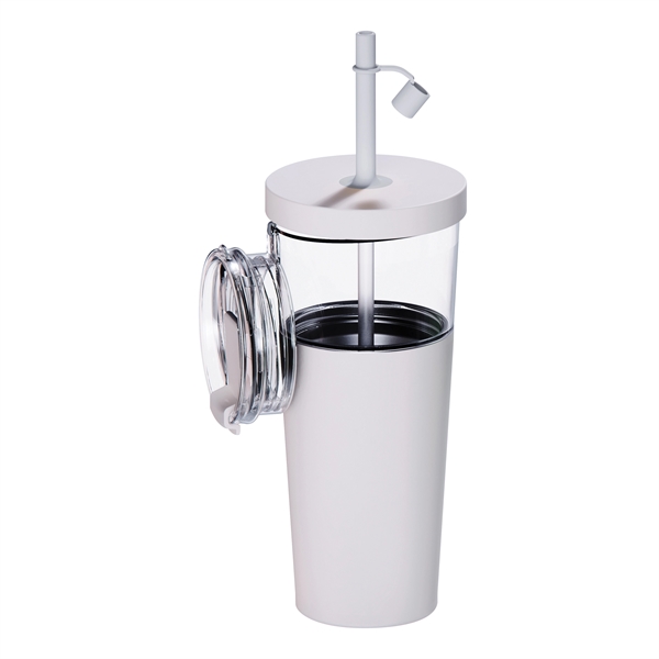 2 in 1 See-Through Straw Tumbler with Detachable Insulated Mug with... from ASI 31518 ADNART