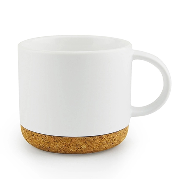 Sleek and minimalist style ceramic big mug with built-in cork coaster.... from ASI 31518 ADNART
