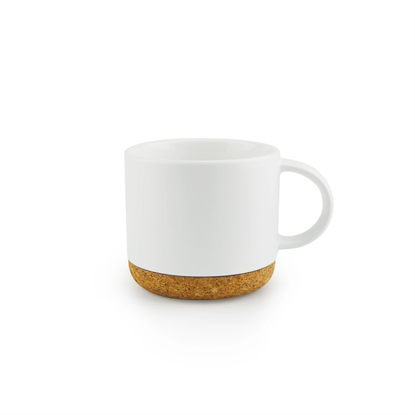 Sleek and minimalist style ceramic big mug with built-in cork coaster.... from ASI 31518 ADNART