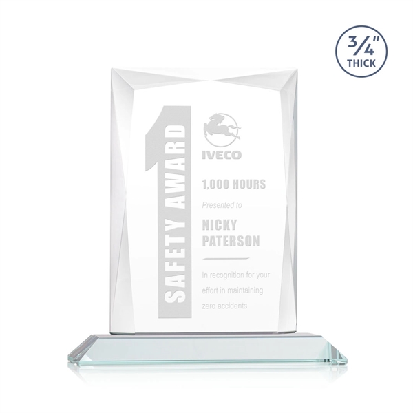 Rectangular shape starfire color award on a base.... from ASI 84592 St Regis Group / St Regis