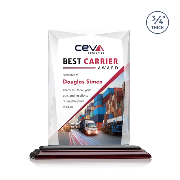 Rectangular shape starfire color VividPrint™ award on a clear or colored... from ASI 84592 St Regis Group / St Regis