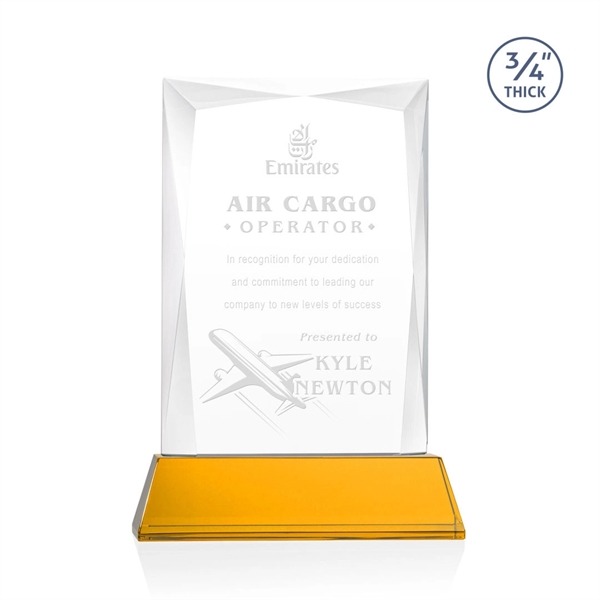 Rectangular shape starfire color award on a clear or colored Newhaven... from ASI 84592 St Regis Group / St Regis