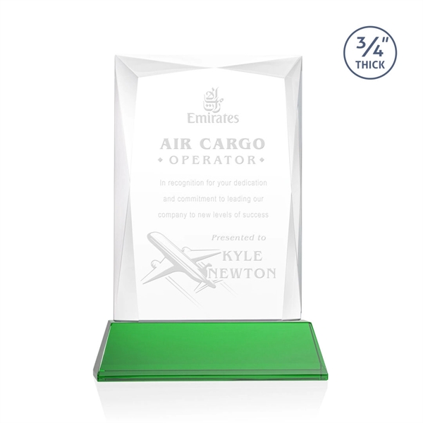 Rectangular shape starfire color award on a clear or colored Newhaven... from ASI 84592 St Regis Group / St Regis