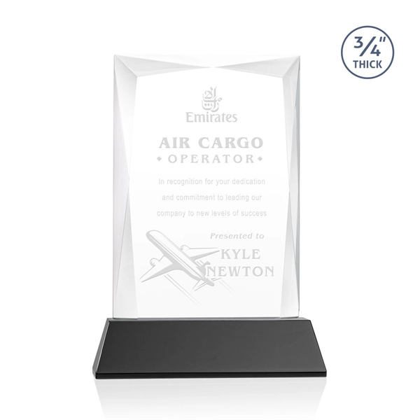 Rectangular shape starfire color award on a clear or colored Newhaven... from ASI 84592 St Regis Group / St Regis