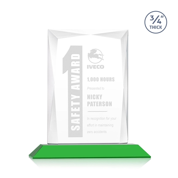 Rectangular shape starfire color award on a clear or colored base.... from ASI 84592 St Regis Group / St Regis