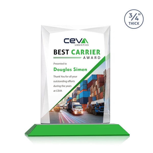 Rectangular shape starfire color VividPrint™ award on a clear or colored... from ASI 84592 St Regis Group / St Regis