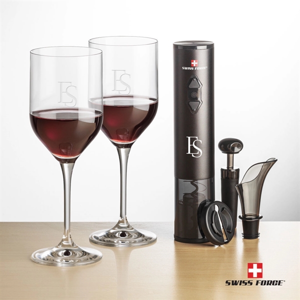 Giftset includes 2 Belmont wine glasses and Swiss Force® wine opener... from ASI 84592 St Regis Group