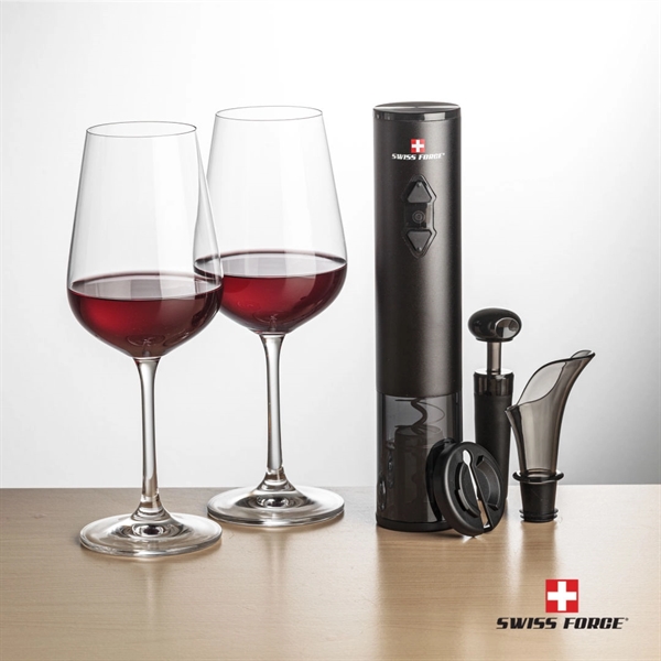 Giftset includes 2 Laurent wine glasses and Swiss Force® wine opener... from ASI 84592 St Regis Group