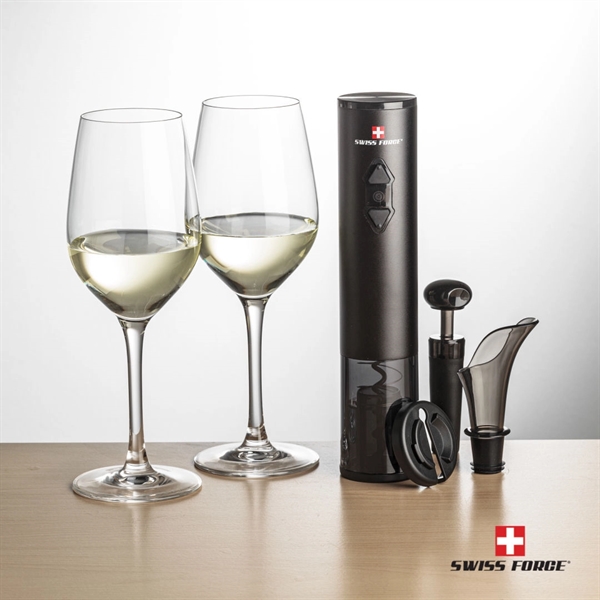 Giftset includes 2 Lethbridge wine glasses and Swiss Force® wine opener... from ASI 84592 St Regis Group