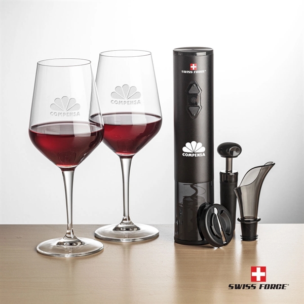 Giftset includes 2 Germain wine glasses and Swiss Force® wine opener... from ASI 84592 St Regis Group