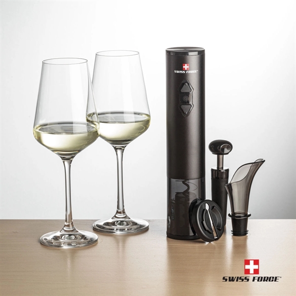 Giftset includes 2 Breckland wine glasses and Swiss Force® wine opener... from ASI 84592 St Regis Group