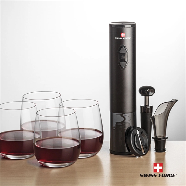 Giftset includes 2 or 4 Crestview Stemless wine glasses and Swiss... from ASI 84592 St Regis Group