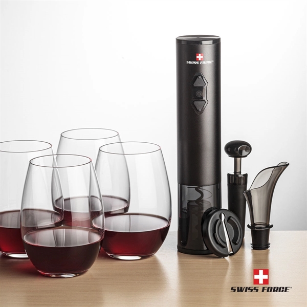 Giftset includes 2 or 4 Carlita Stemless wine glasses and Swiss... from ASI 84592 St Regis Group