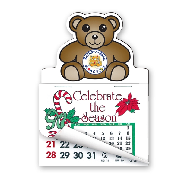 Teddy Bear Shape Calendar Pad Magnets.... from ASI 93520 Ventura Inc