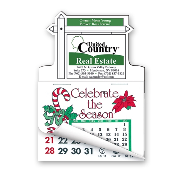 For Sale Realty Sign Shape Calendar Pad Magnets.... from ASI 93520 Ventura Inc