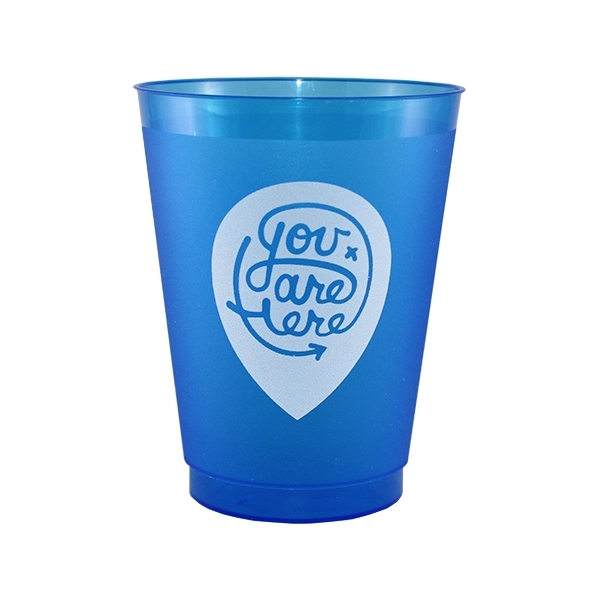 16oz Frost flex color cup; flexible polypropylene material. 4 1/2" Tall.... from ASI 35745 American Zebra Line/AZL