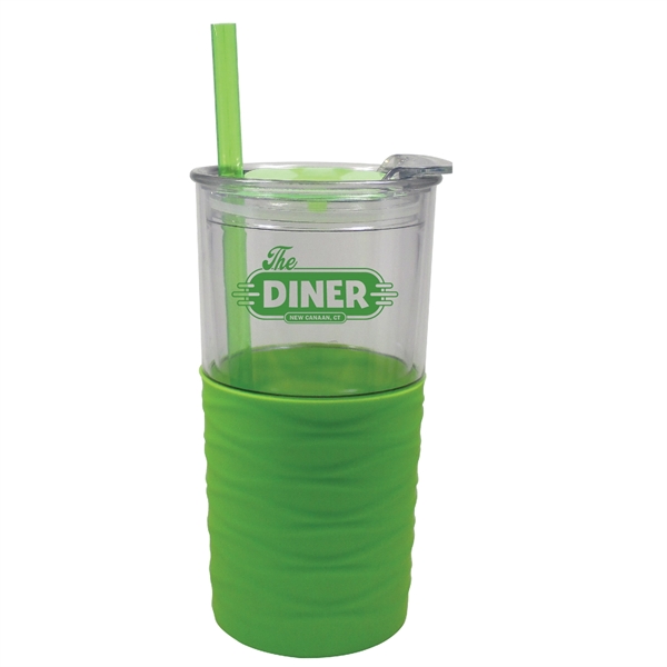 20 oz. Double Wall Acrylic Tumbler with Silicone Sleeve, Straw and... from ASI 74245 Nordic Co Inc / Nordic