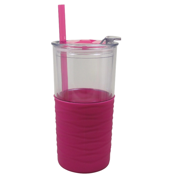 20 oz. Double Wall Acrylic Tumbler with Silicone Sleeve, Straw and... from ASI 74245 Nordic Co Inc / Nordic