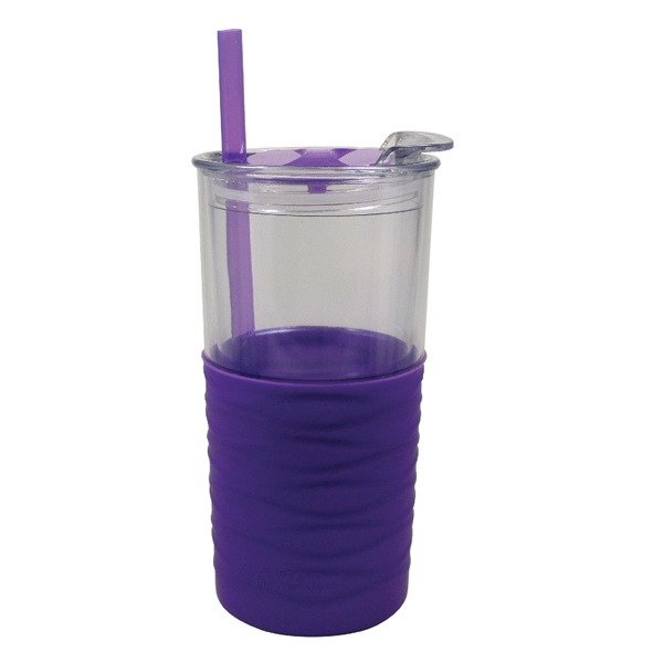 20 oz. Double Wall Acrylic Tumbler with Silicone Sleeve, Straw and... from ASI 74245 Nordic Co Inc / Nordic