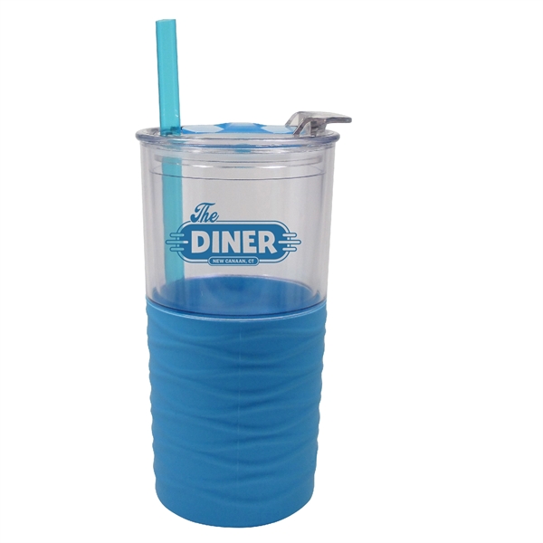 20 oz. Double Wall Acrylic Tumbler with Silicone Sleeve, Straw and... from ASI 74245 Nordic Co Inc / Nordic