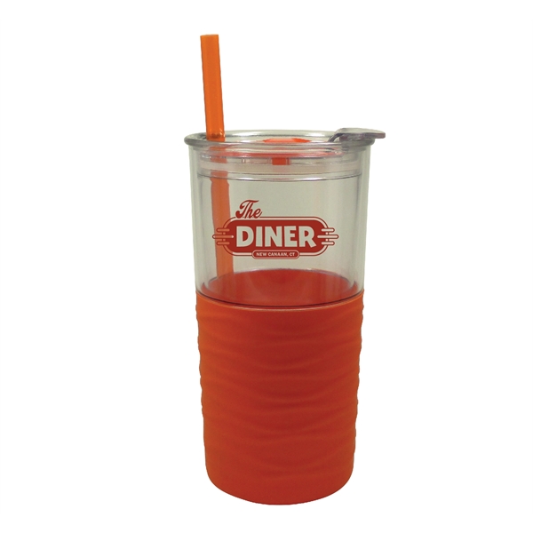 20 oz. Double Wall Acrylic Tumbler with Silicone Sleeve, Straw and... from ASI 74245 Nordic Co Inc / Nordic