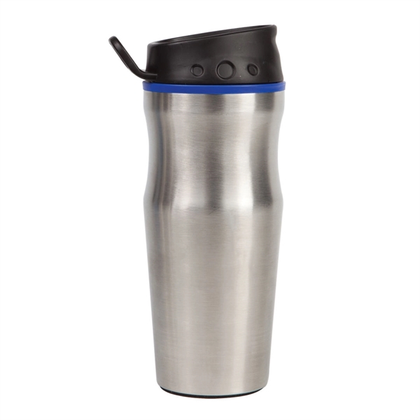 Double wall stainless steel tumbler with non-spill sliding spout closure... from ASI 84592 St Regis Group