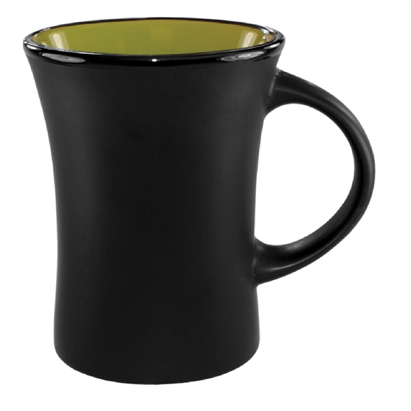10 Oz. ceramic mug. Matte Black on the outside.... from ASI 74245 Nordic Co Inc / Nordic Nordic Promos