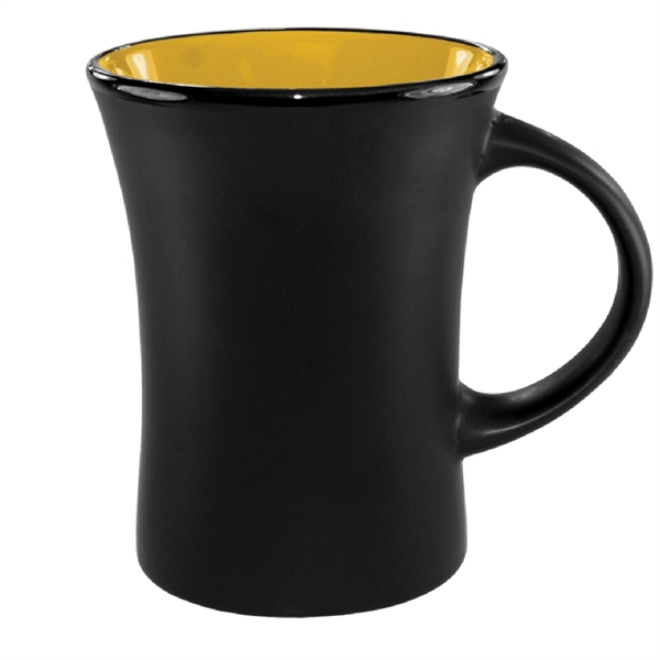 10 Oz. ceramic mug. Matte Black on the outside.... from ASI 74245 Nordic Co Inc / Nordic Nordic Promos