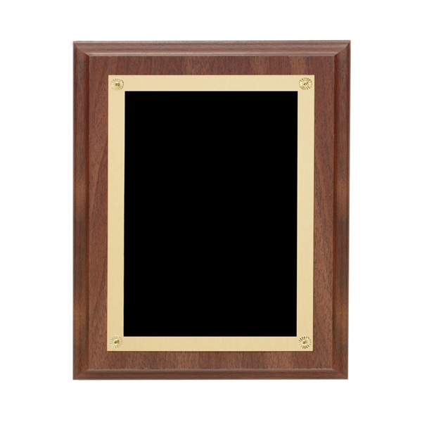 Walnut-finish wall plaque with ornamental rosettes.... from ASI 84592 St Regis Group / R S Owens & Co Inc