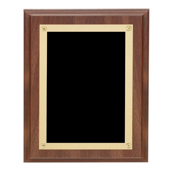 Walnut-finish wall plaque with ornamental rosettes.... from ASI 84592 St Regis Group / R S Owens & Co Inc