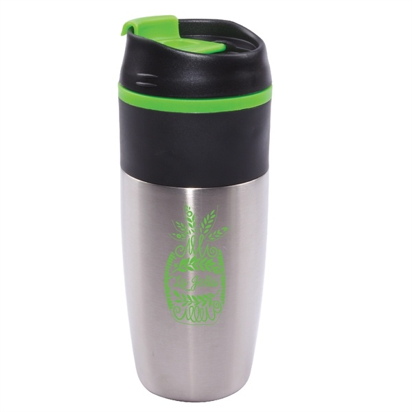 16 oz. Steel Outer Wall Travel Mug with Colored PP Liner... from ASI 74245 Nordic Co Inc / Nordic