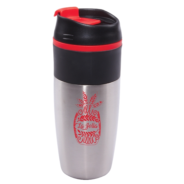 16 oz. Steel Outer Wall Travel Mug with Colored PP Liner... from ASI 74245 Nordic Co Inc / Nordic
