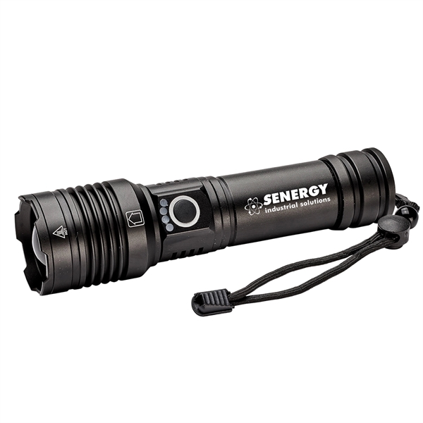 6.4" long tactical rechargeable LED flashlight. Five light modes with a... from ASI 46170 Compass Industries Inc