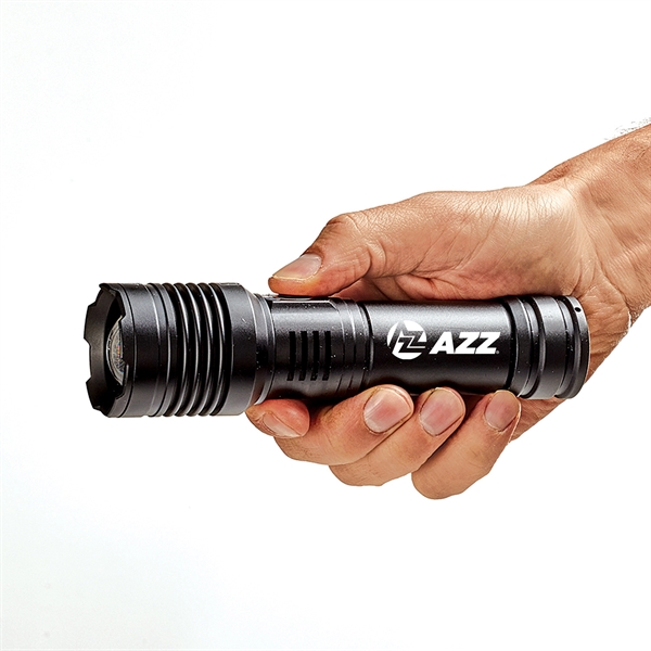 6.4" long tactical rechargeable LED flashlight. Five light modes with a... from ASI 46170 Compass Industries Inc