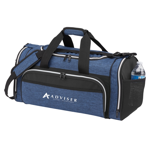 22" Heather Duffel bag made with upscale 600 denier heather polyester.... from ASI 86565 Seville Gear