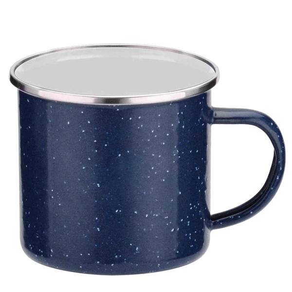 This nostalgic, 16 ounce Stainless Steel Speckled Camping Mug is a... from ASI 71685 Midnite Snax®